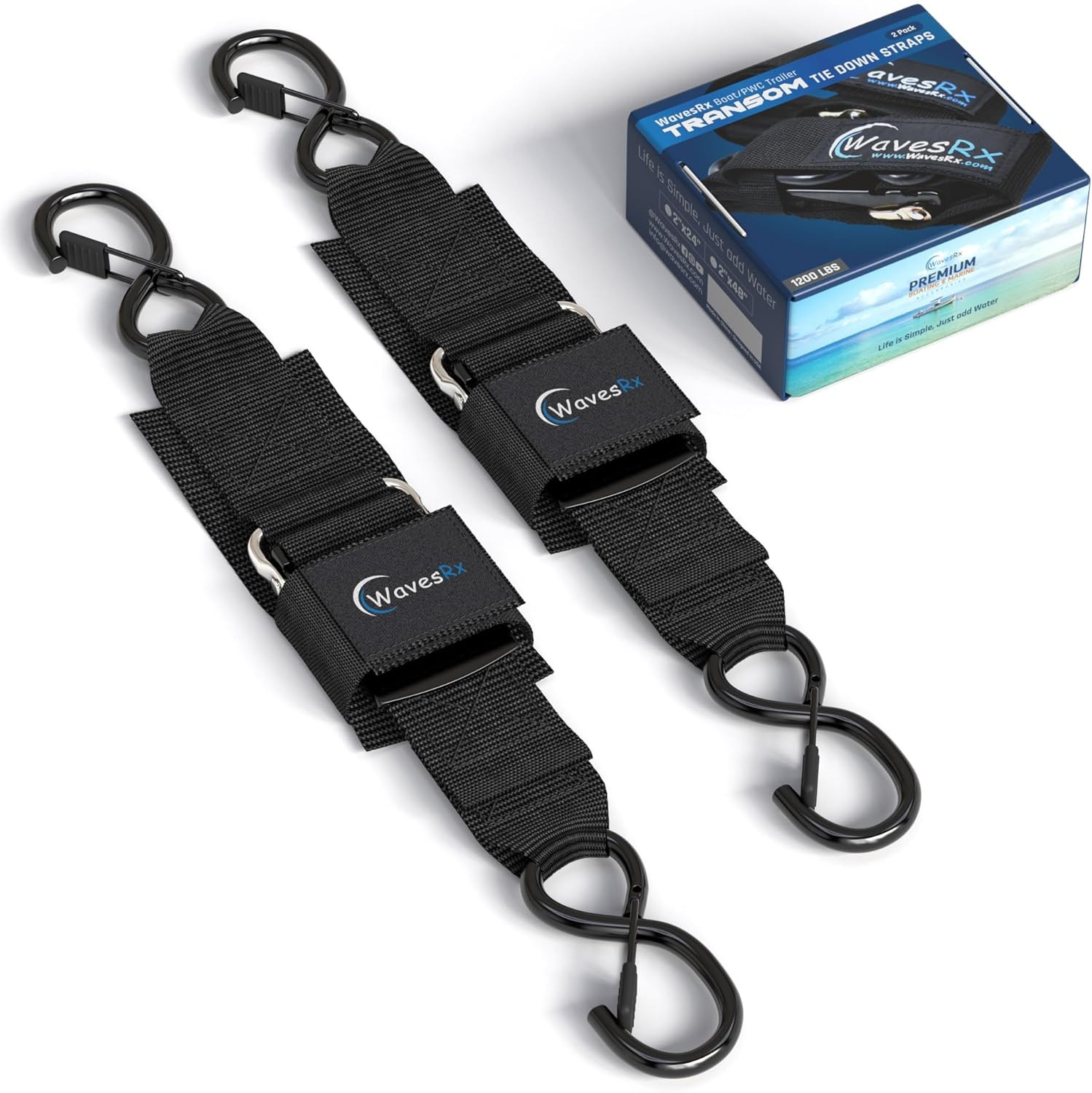 Correas de amarre ajustables con hebilla para remolque de botes y jet ski