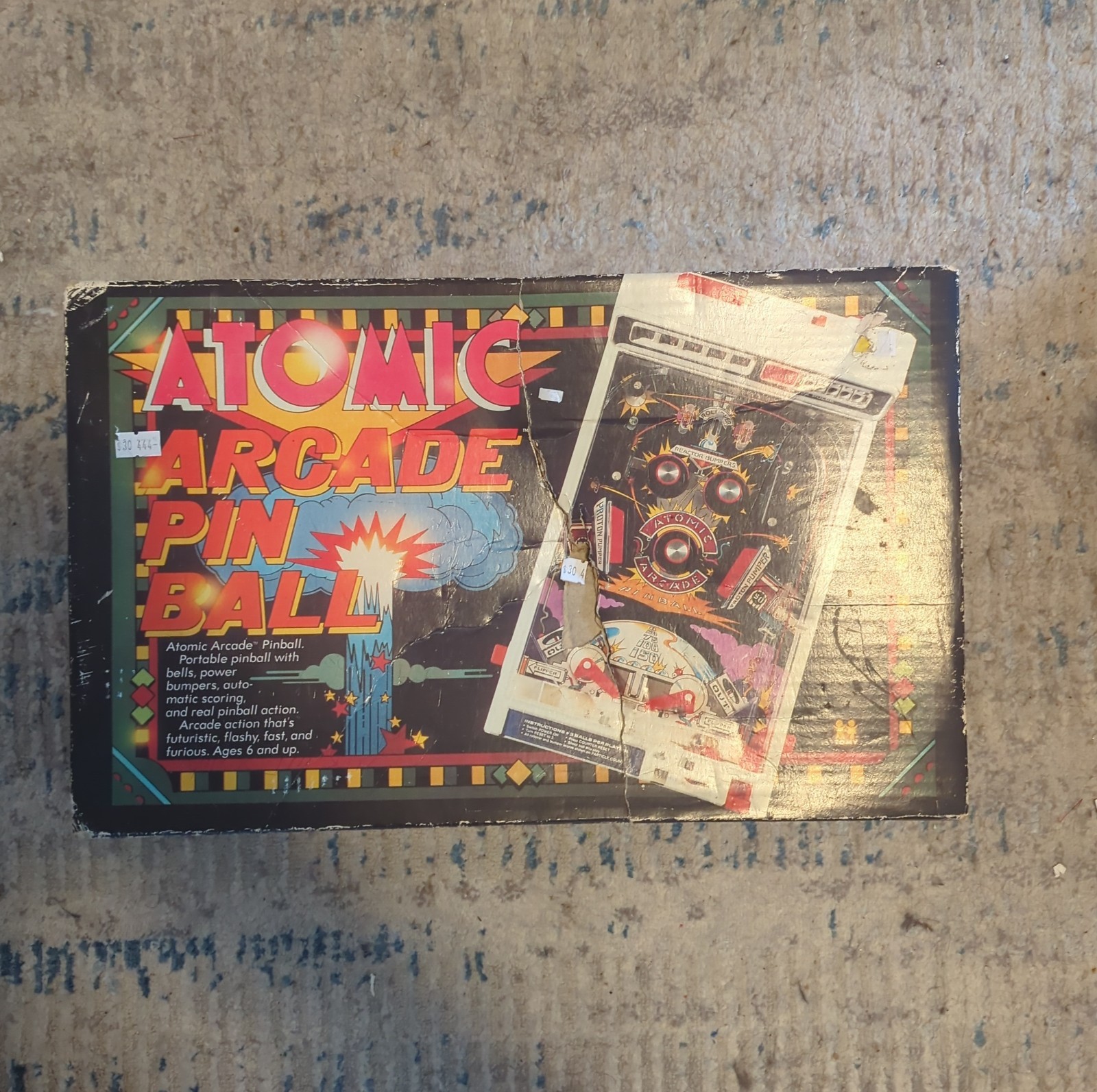 Atomic Arcade PinBall Tomy 1979 with Original Box WORKS