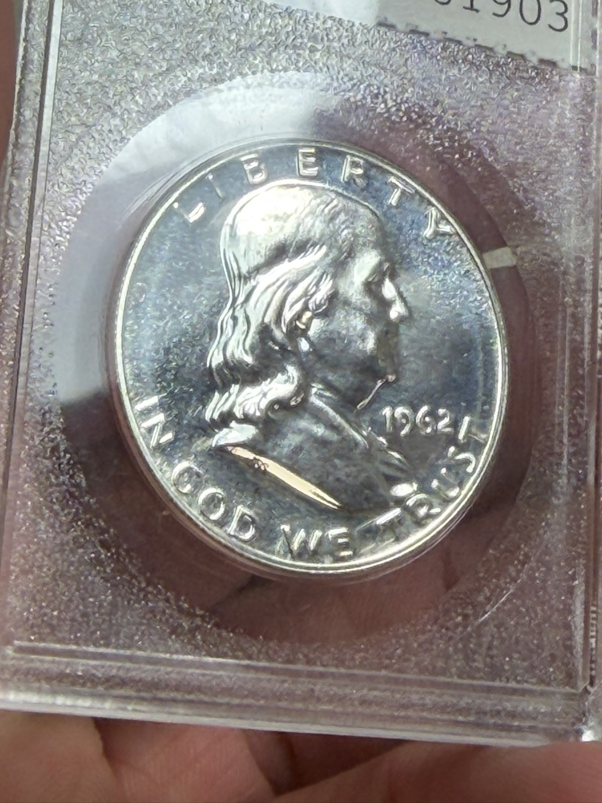 1962 Proof Franklin Half Dollar Rare NUMEX Vintage Holder Gem Proof