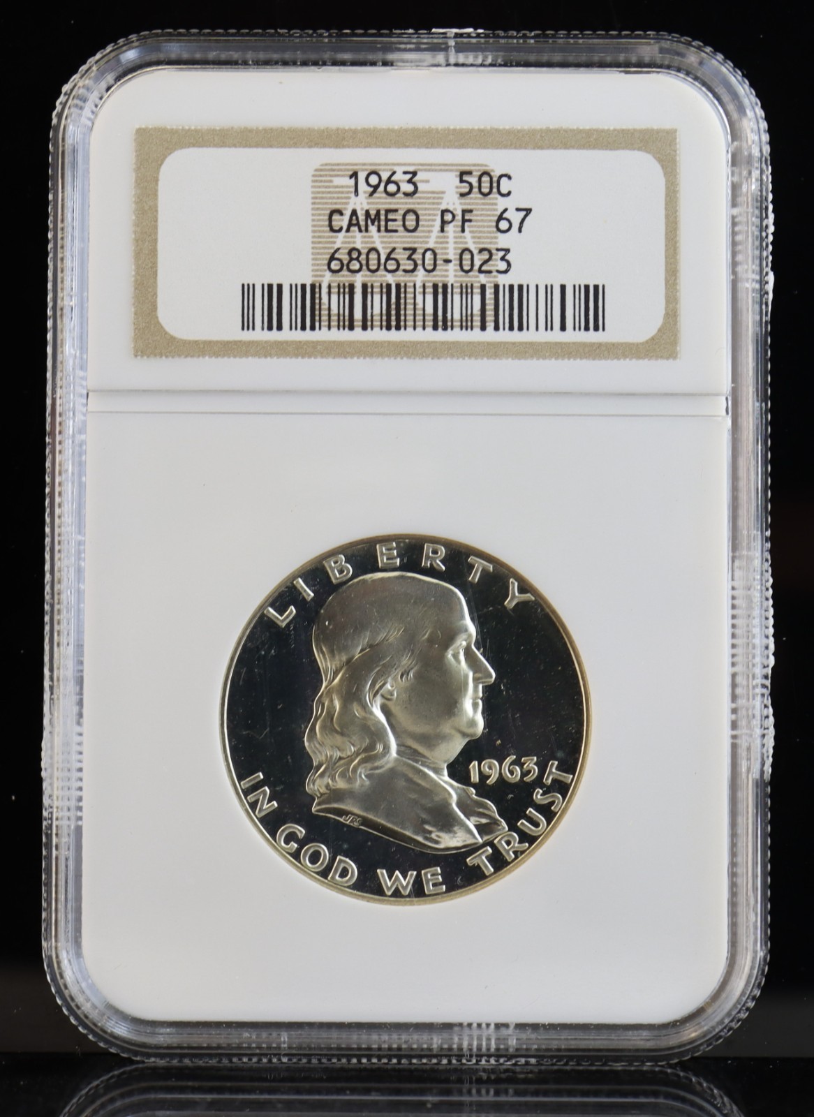 1963 Franklin Half Dollar NGC PF67 Cameo