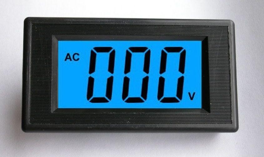 1Pcs 3 1/2 Blue LCD Digital Volt Panel Meter AC 0-200V Digital AC voltmeter