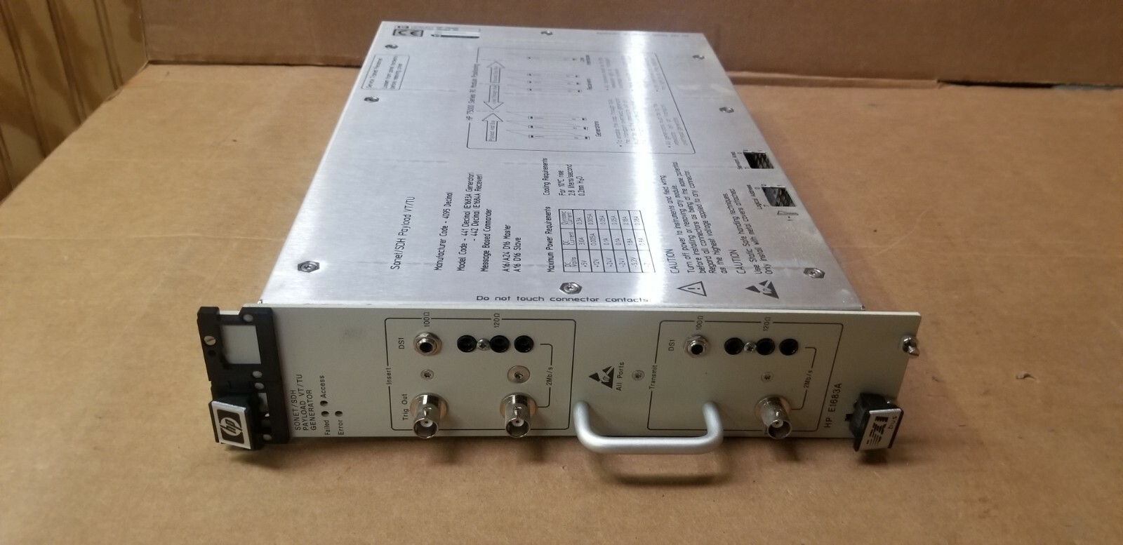 HP E1683A SONET/SDH  Payload VT/TU Generator VXI Module