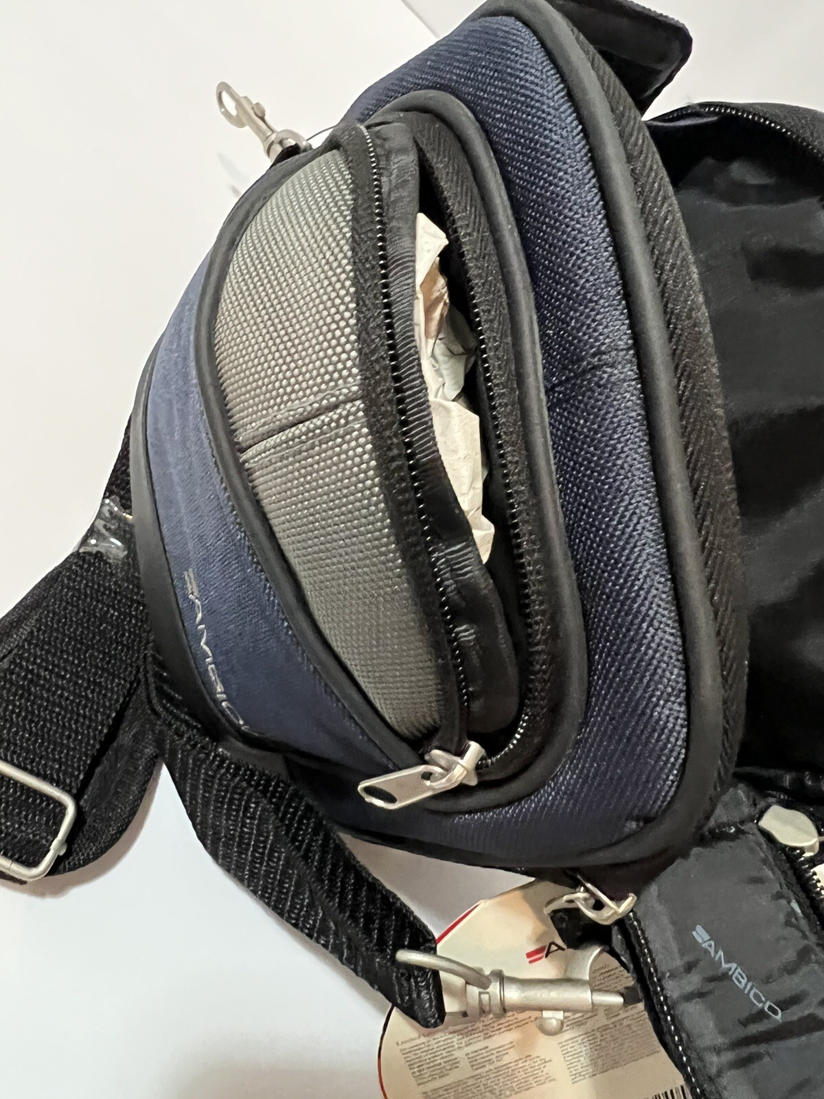 AMBICO Camera/Accessor Bag BC03GA NWT Blue Gray Strap And Belt Loop