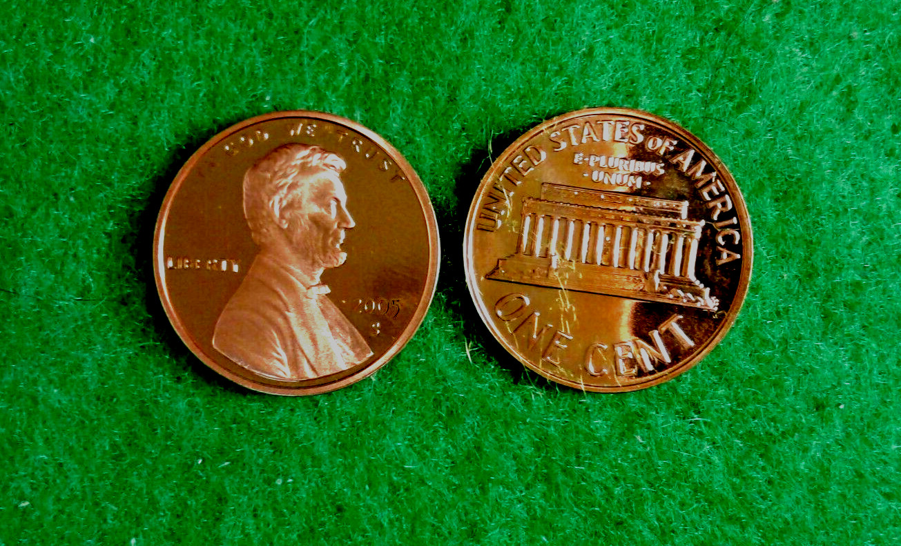 2005-  S  Gem   PROOF  Lincoln Memorial  Cent RD   Great Coin
