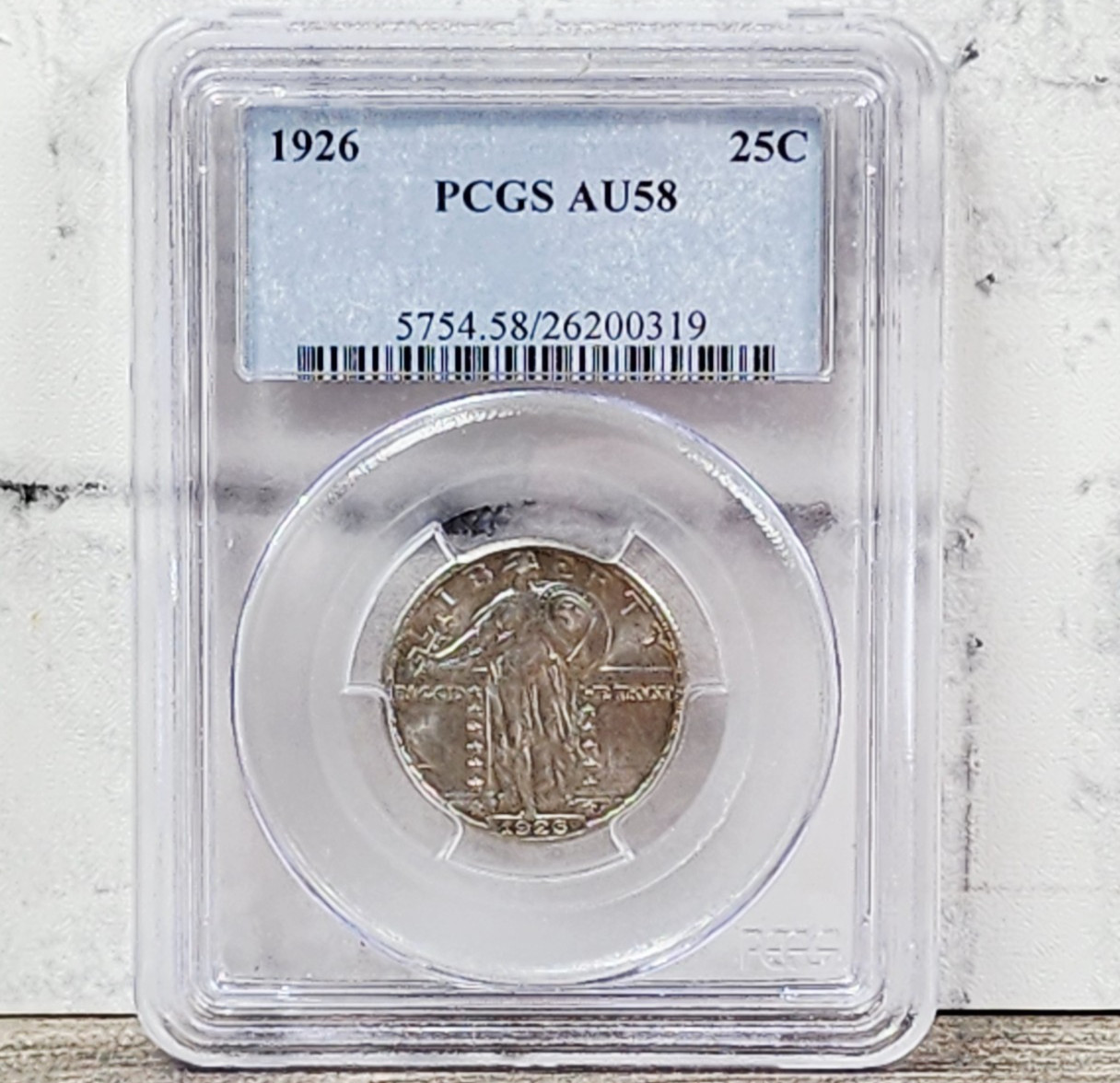 1926 Standing Liberty Quarter PCGS AU58 Key Date 25C GRADED COIN SILVER