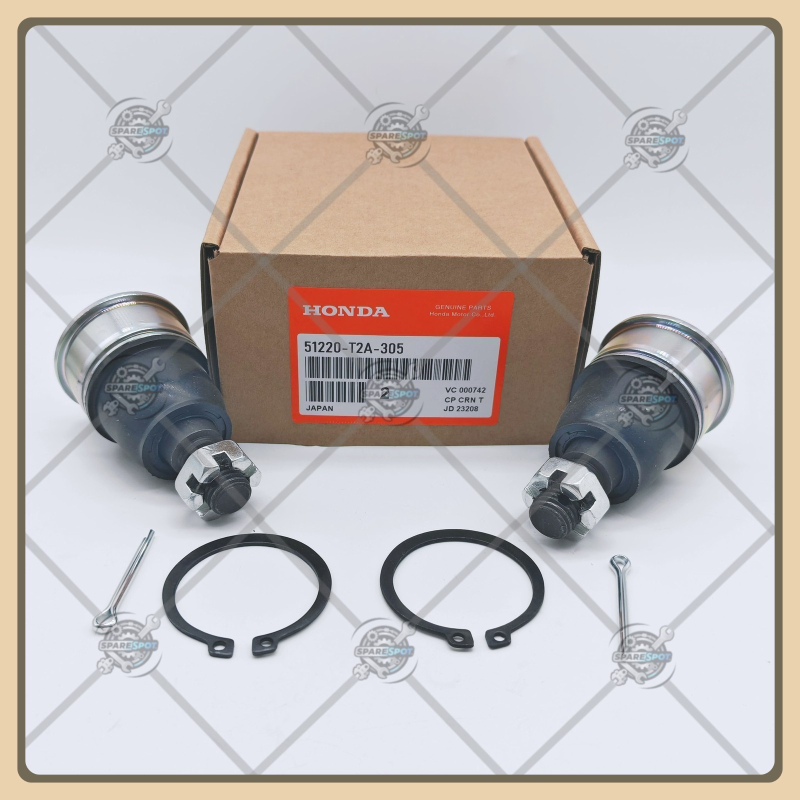 OEM Pair 2pcs Front Lower Ball Joint 51220-T2A-305 For Honda Accord & Acura TLX