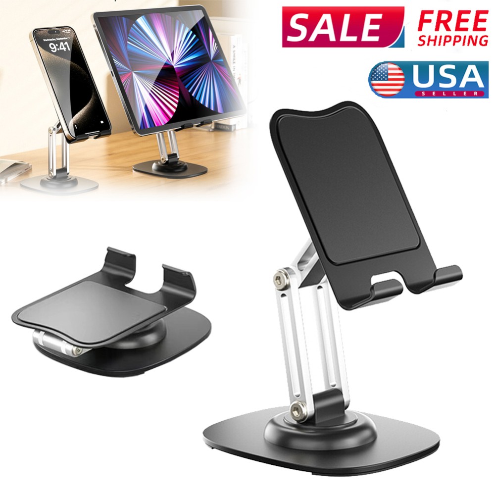 360° Rotating Universal Foldable Adjustable Tablet Stand Desk Phone Holder Mount