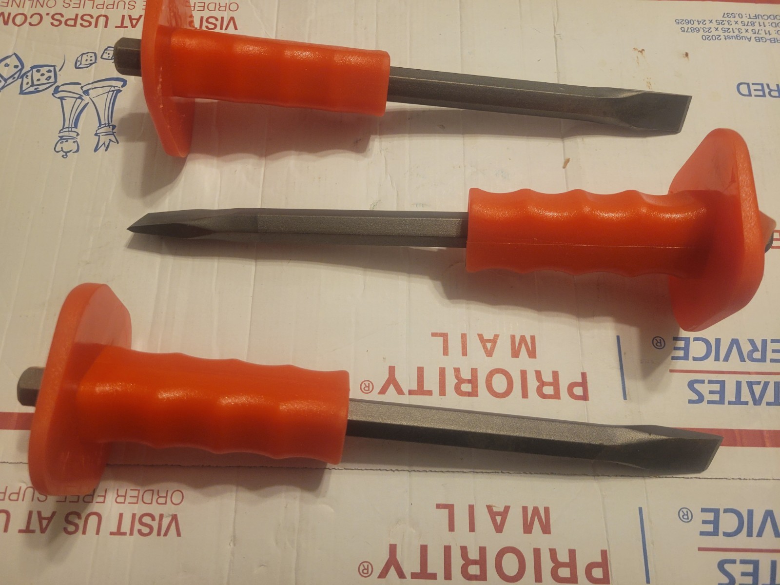 New Wright Tool 9690 Cold Chisel w/Hand Guard (Mayhew 12205) 3/4" x 12"