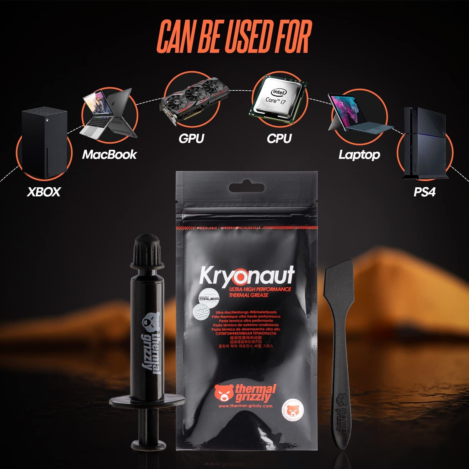 Thermal Grizzly Kryonaut The High Performance Thermal Paste for Cooling All Proc