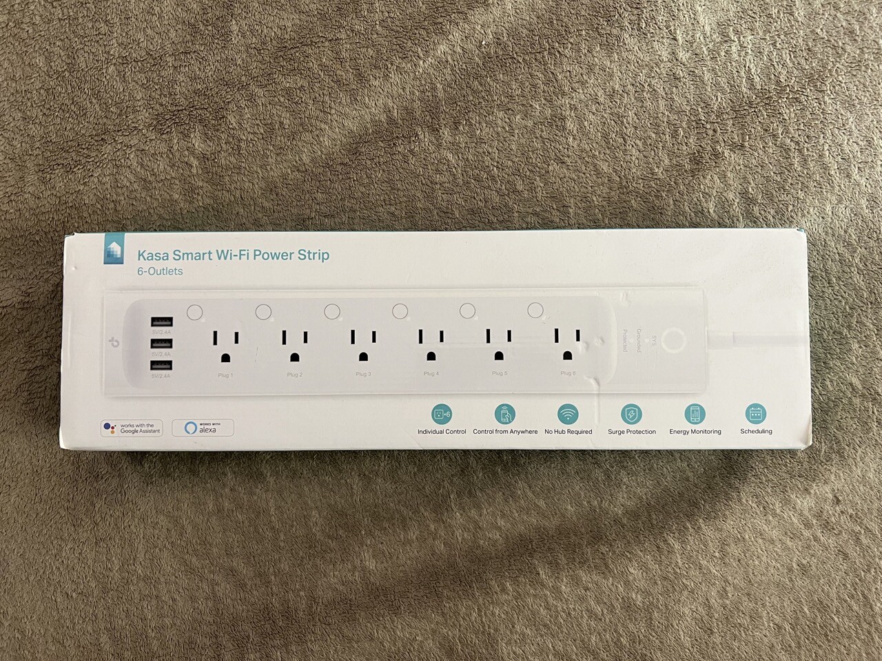 Kasa Smart Wi-Fi Power Strip 6-Outlets