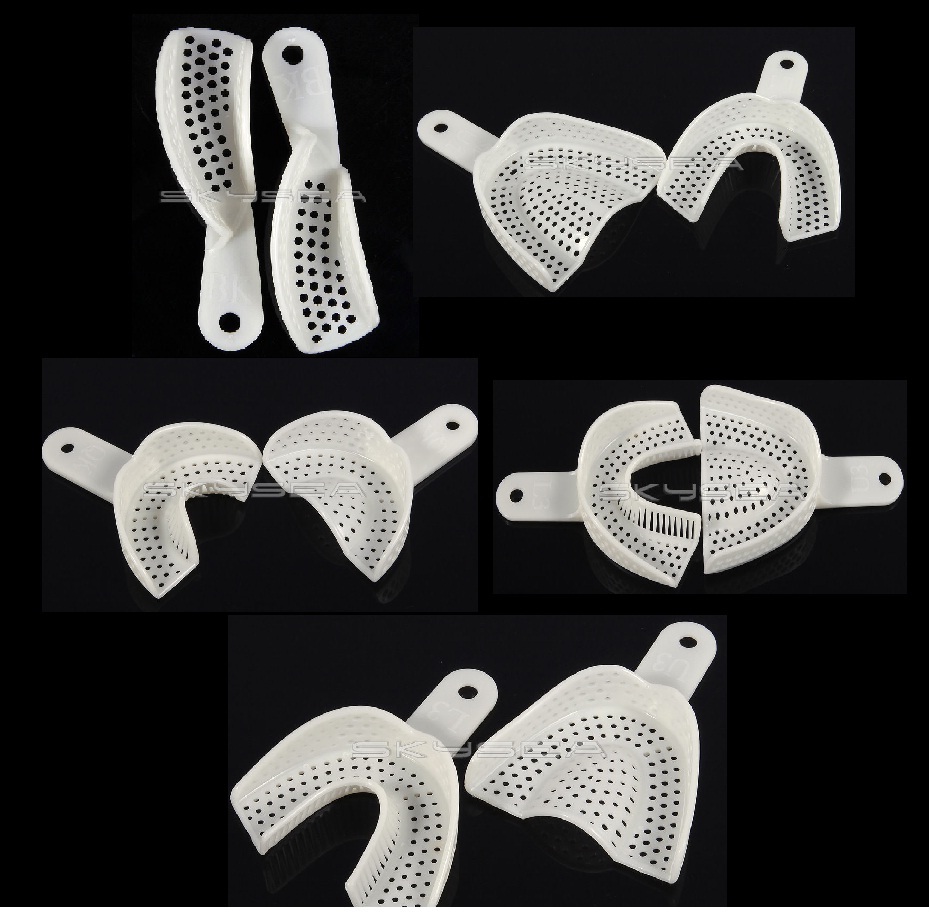 10 pcs Dental Impression Tray Plastic Denture Instruments plastic for teeth