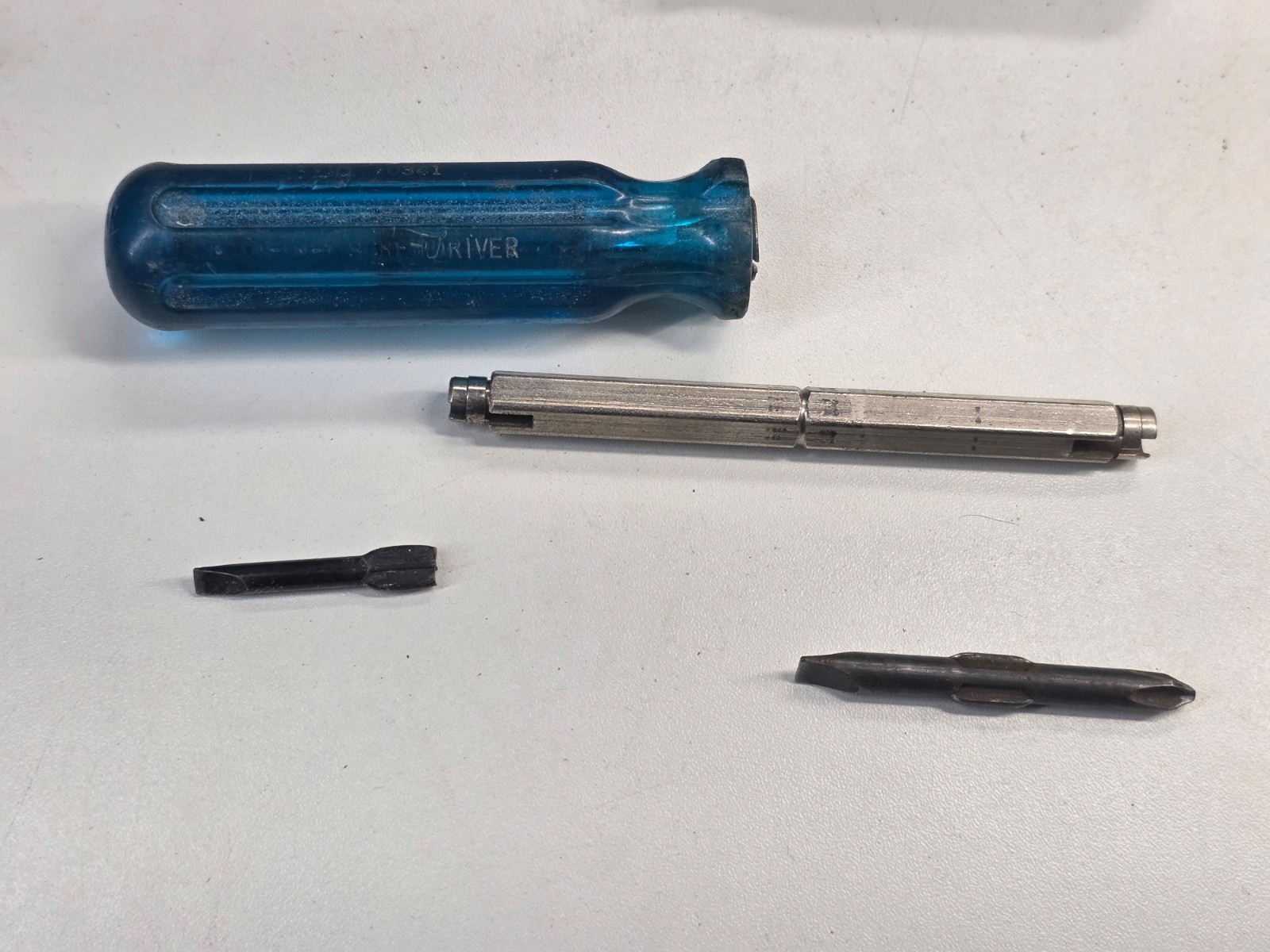 vintage reversible screwdriver BLUE -- Collector's Item