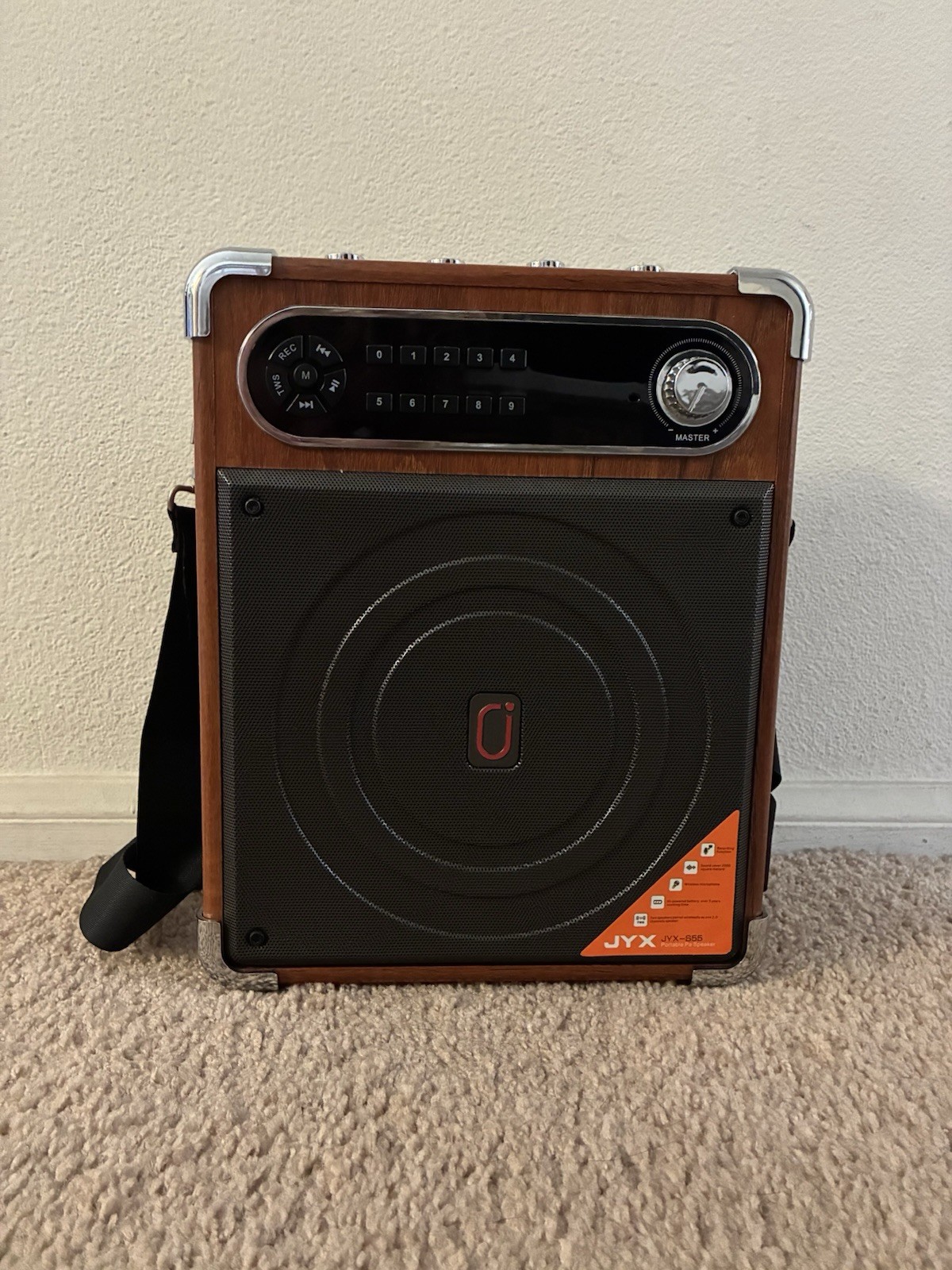 JYX Karaoke Machine JYX-S55 (Wooden) No Microphone Included (Bluetooth Speaker)