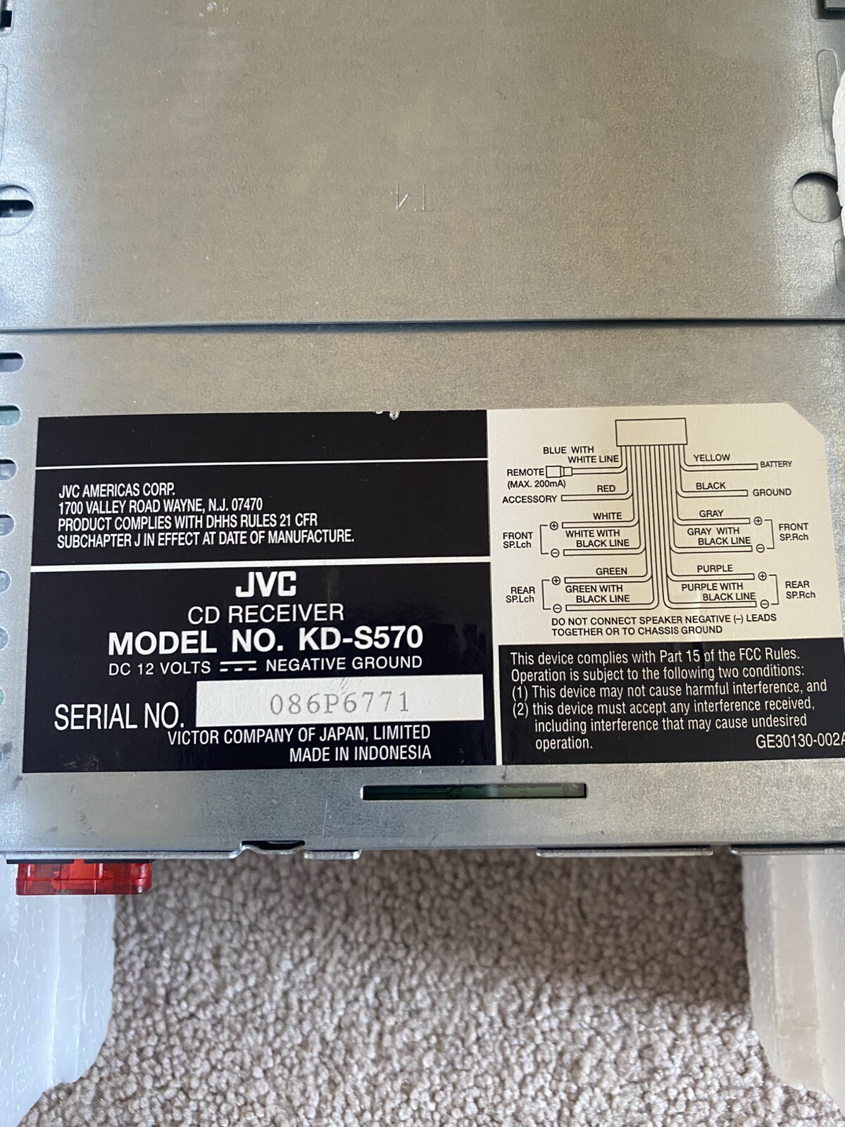 jvc kd-hdr20