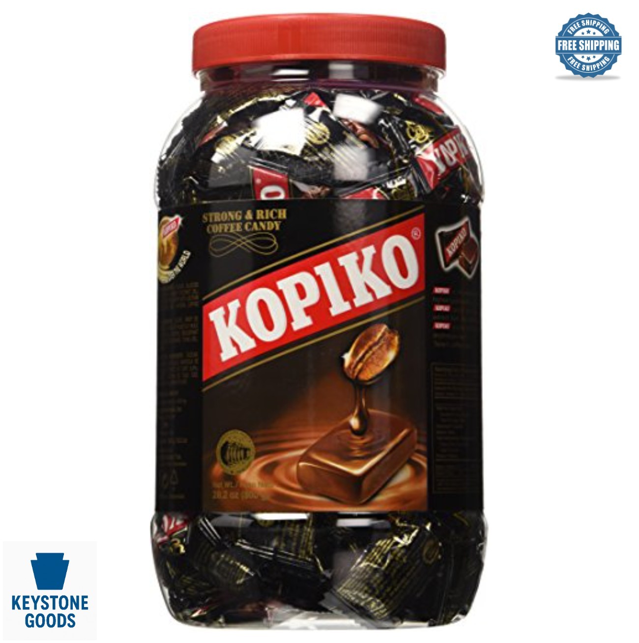 Coffee Hard Candy 28.2oz Jar Real Coffee Extract On The Go Energy Travel Snack