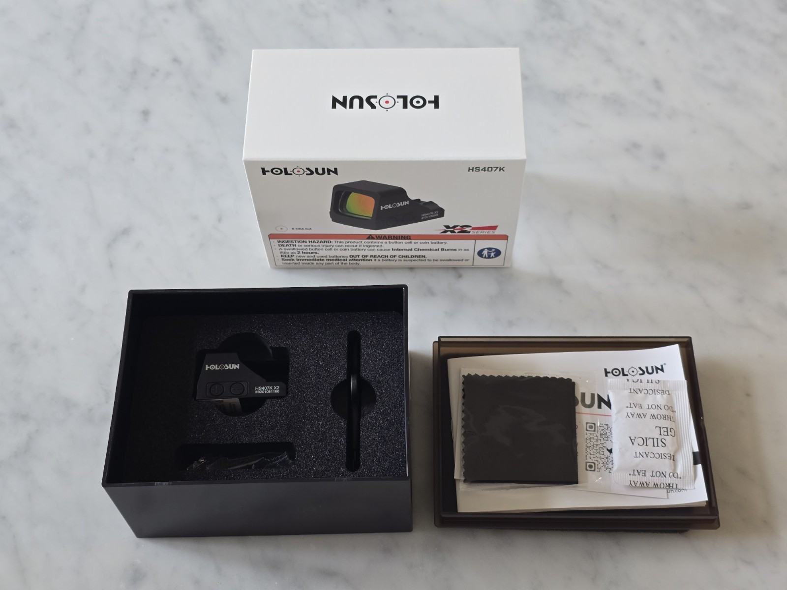 HOLOSUN HS407K X2 Open Reflex Sight - Red Reticle
