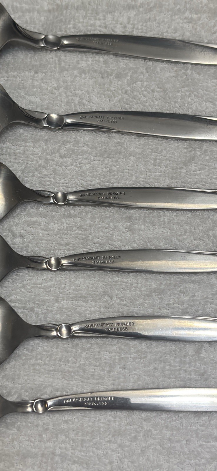 (6) OneidaCraft premier Stainless Teaspoons Flatware Set Replacement Spoons
