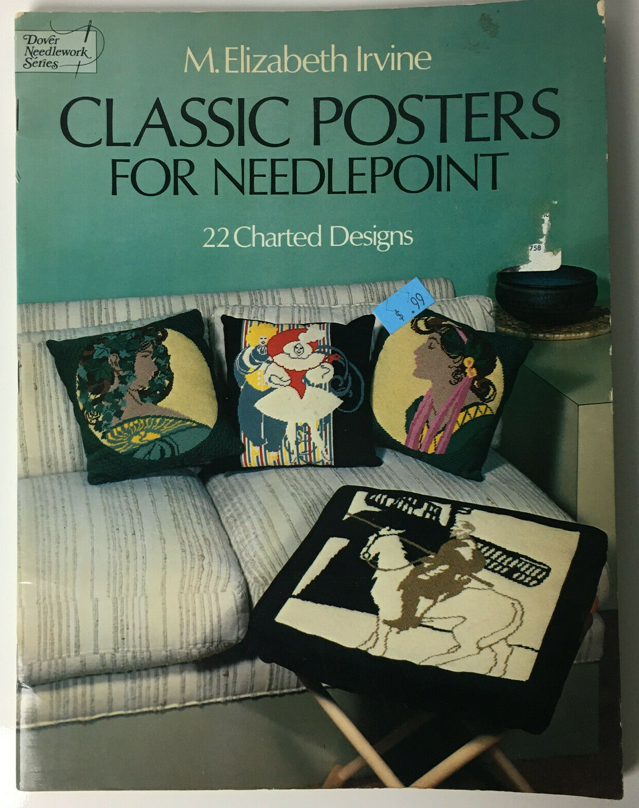 22 Classic Posters by M. Elizabeth Irvine ~ Needlepoint Patterns 1978 Retro