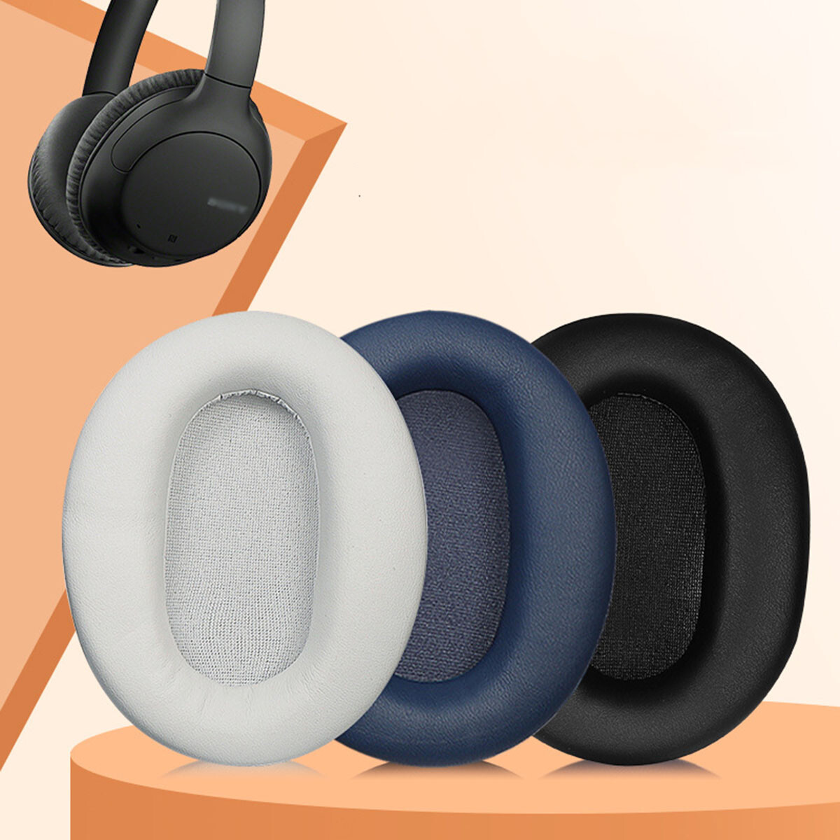1 Pair Replacement Ear Pads Cushion +Tool For Sony WH-CH710N Headphones ACUS