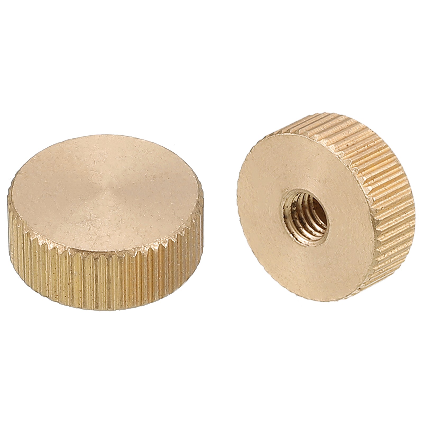Knurled Thumb Nuts, 4pcs M5 x D16mm x H6mm Brass Blind Hole Knurled Thumb Nuts