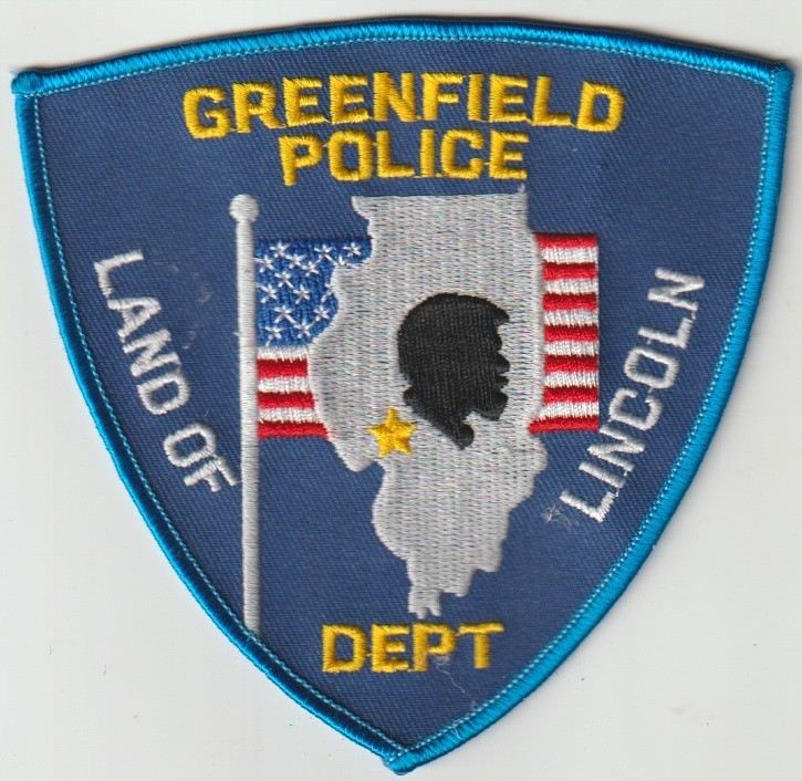 Greenfield IL Police "Land of Lincoln" obsolete patch ship from Australia''