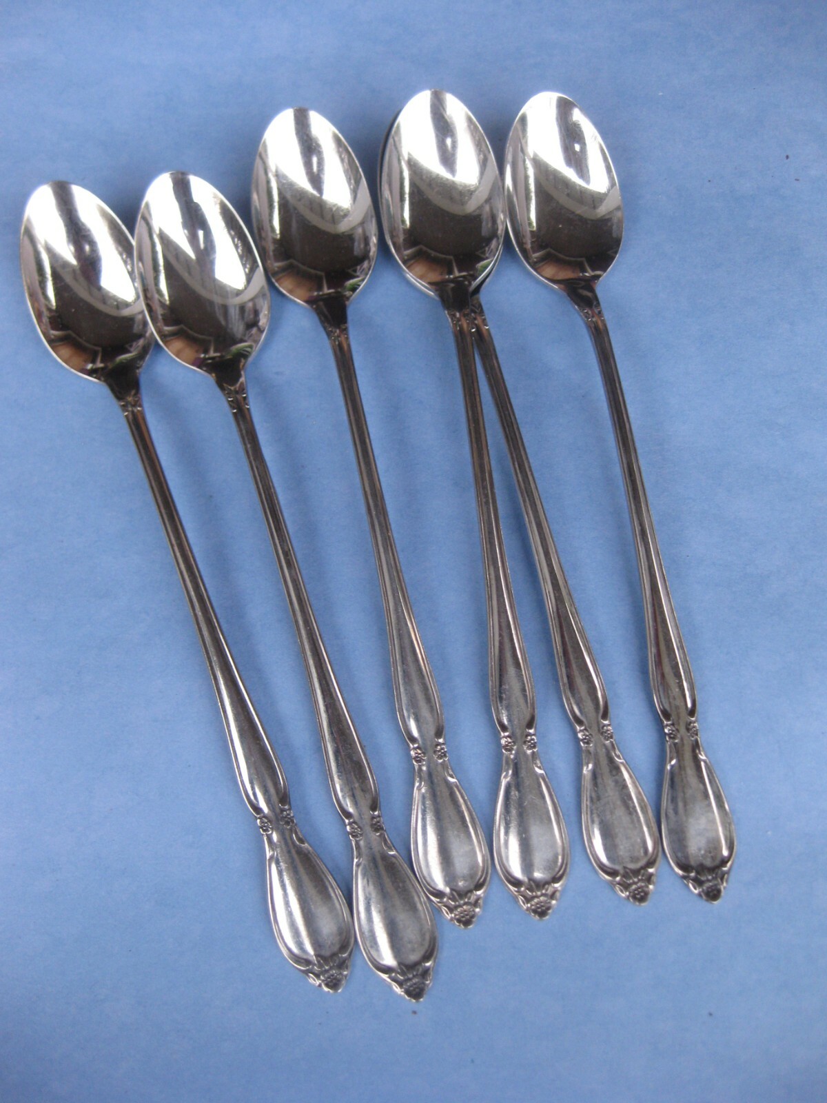 6 Ice Teaspoons Oneida Community Stainless CHATELAINE
