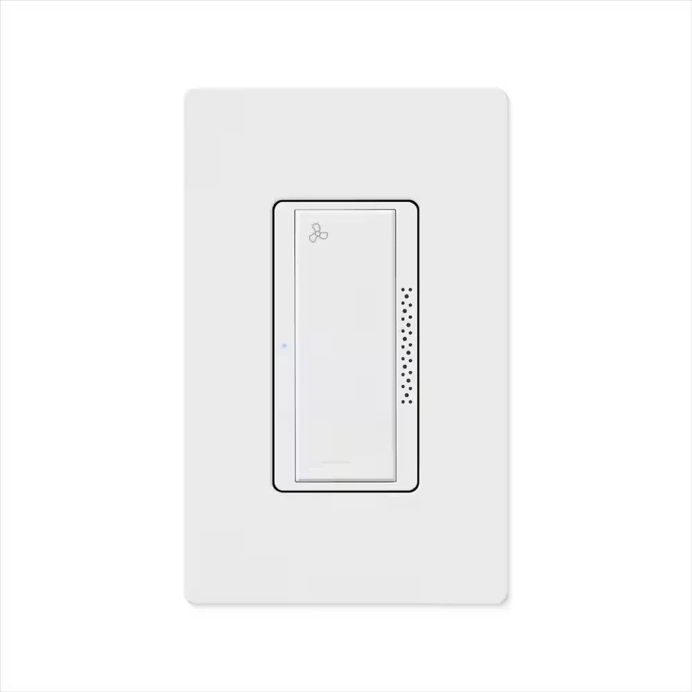 Lutron XactSense Humidity Sensor Switch Bath Exhaust Fan 3A Single Pole White
