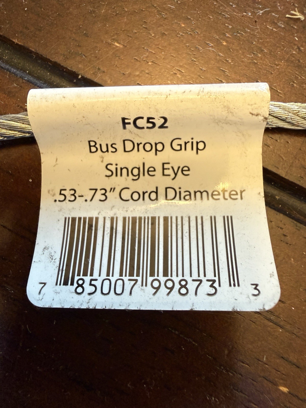 Legrand FC52 Flexcor Wire Mesh Grip Bus Drop Closed Mesh Single Eye Cable