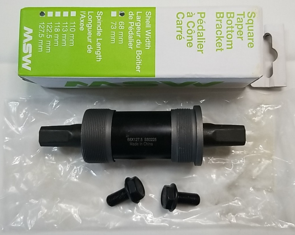 MSW ST100 68 x 127.5mm Square Taper English Bottom Bracket CR0823