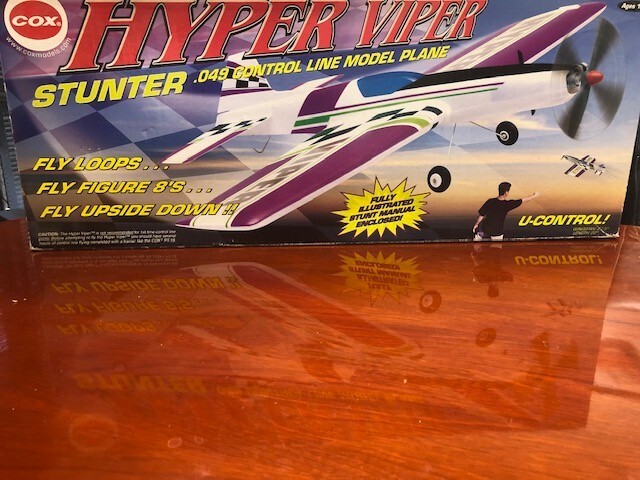 Vintage Cox Hyper Viper Stunter Control line .49 Gas Engine Airplane. Unopened