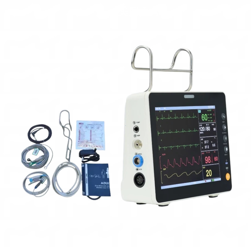8" Patient Monitor Multi-Parameter Vital Signs Machine ECG NIBP SPO2 Hospital