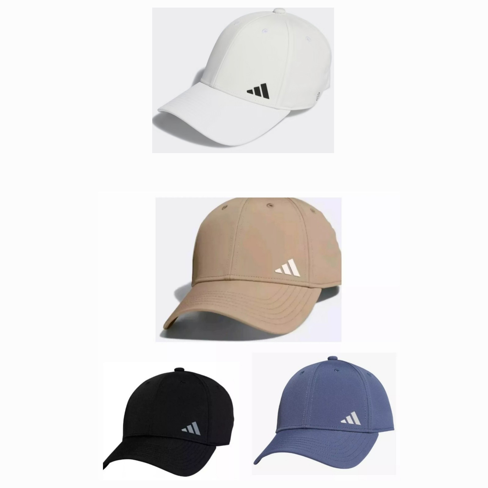 Women Adidas Backless Stretch Ponytail Cap Choose Color Tan, Black ,Blue, White
