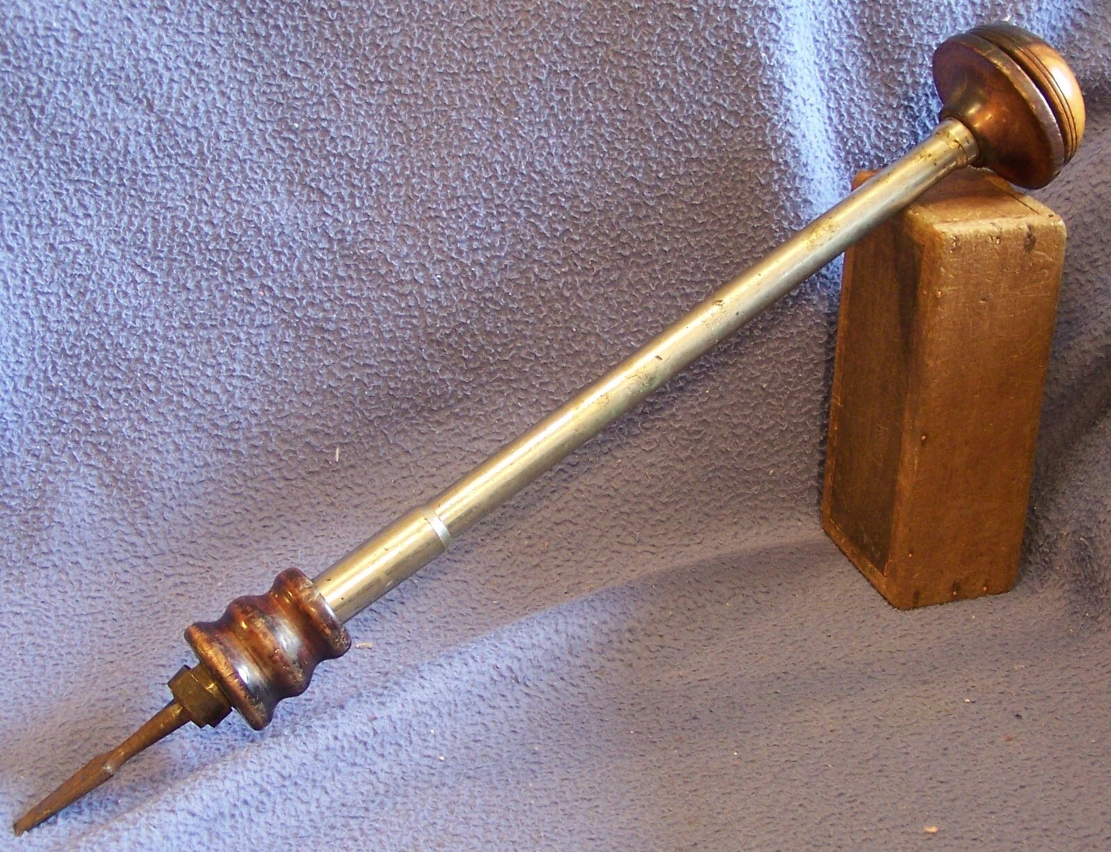 early AH REID PHILA spiral screwdriver turnscrew 1882 pat flat spring bit holder