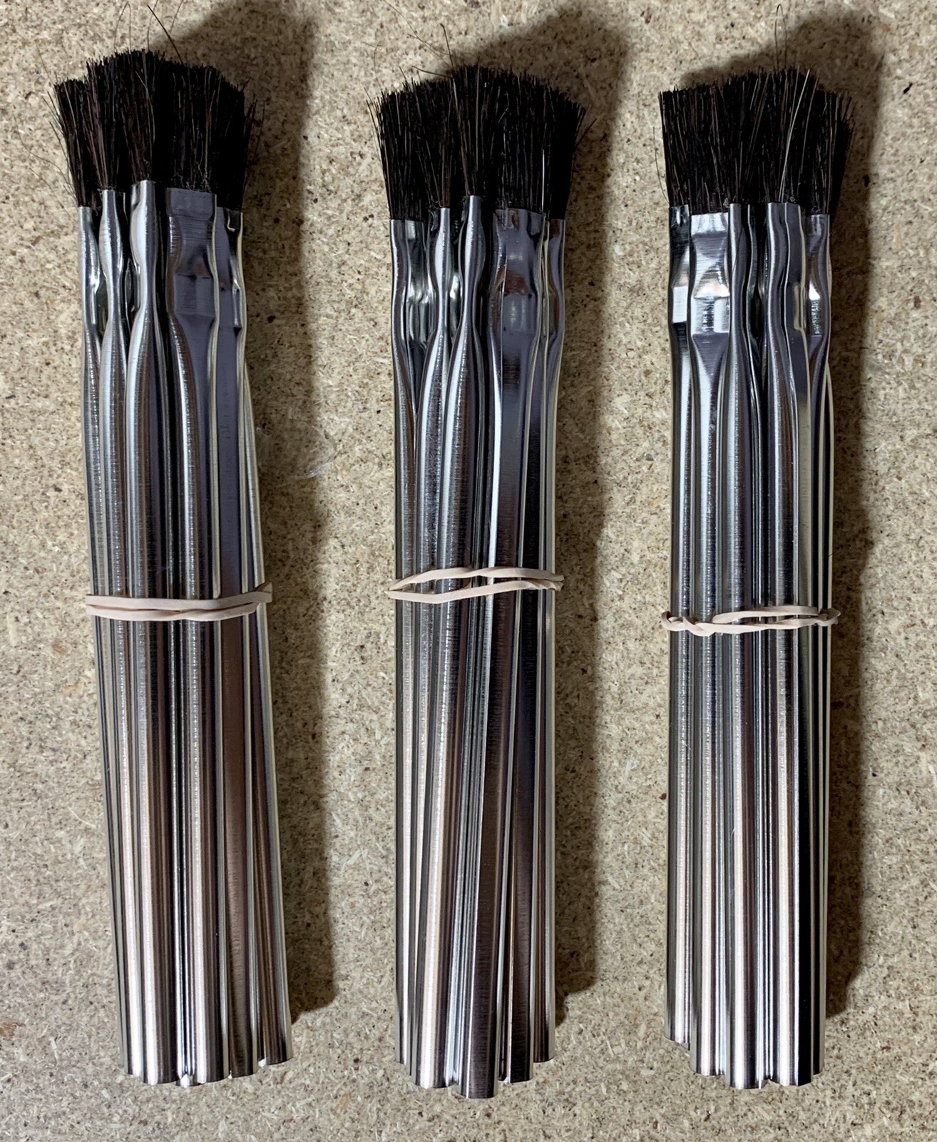 36 Piece 3/8 inch Horsehair Bristle Acid Shop Hobby Brushes #1 Glue Oil Flux