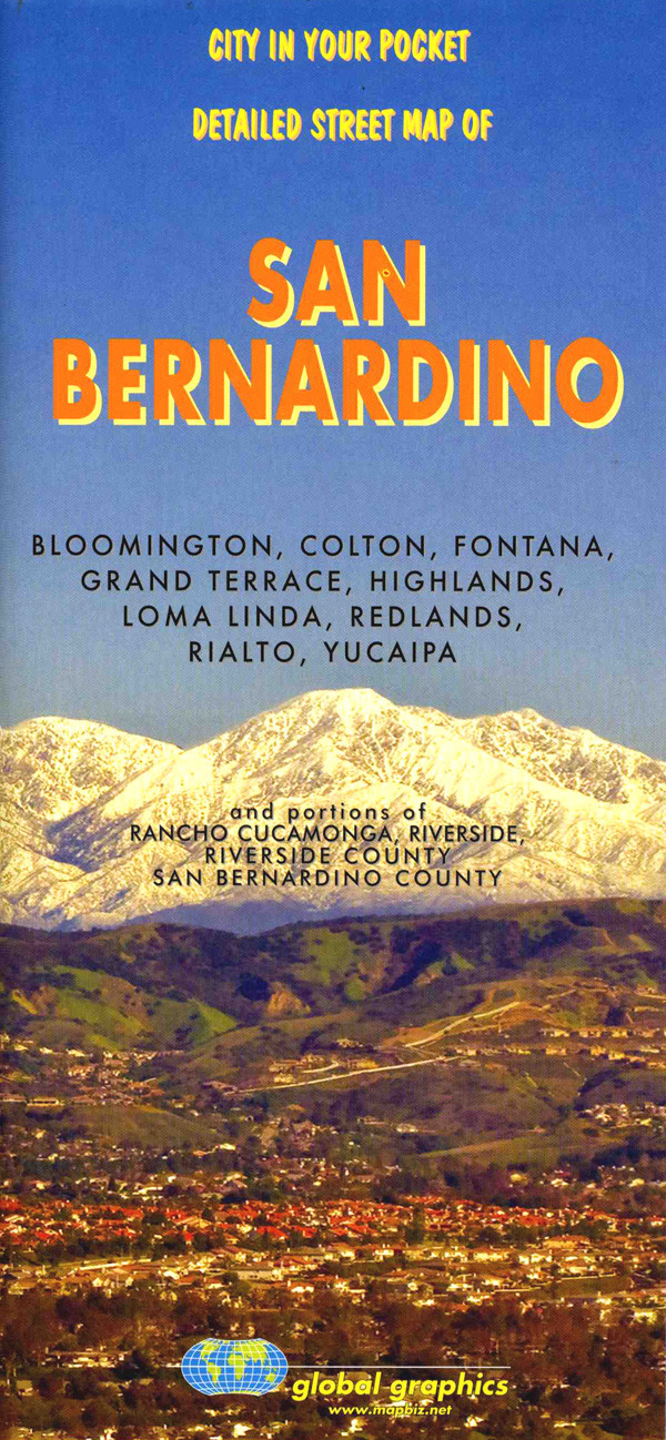 Detailed Street Map of San Bernardino, California, by Global Graphics