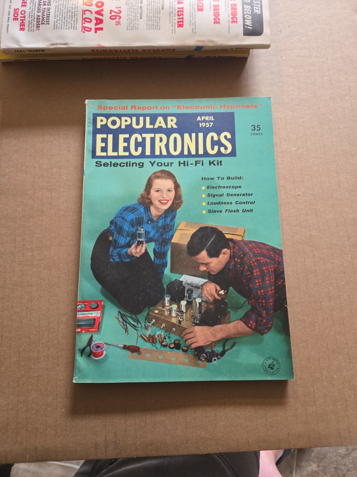 Vintage Popular Electronics Magazine  1957 April
