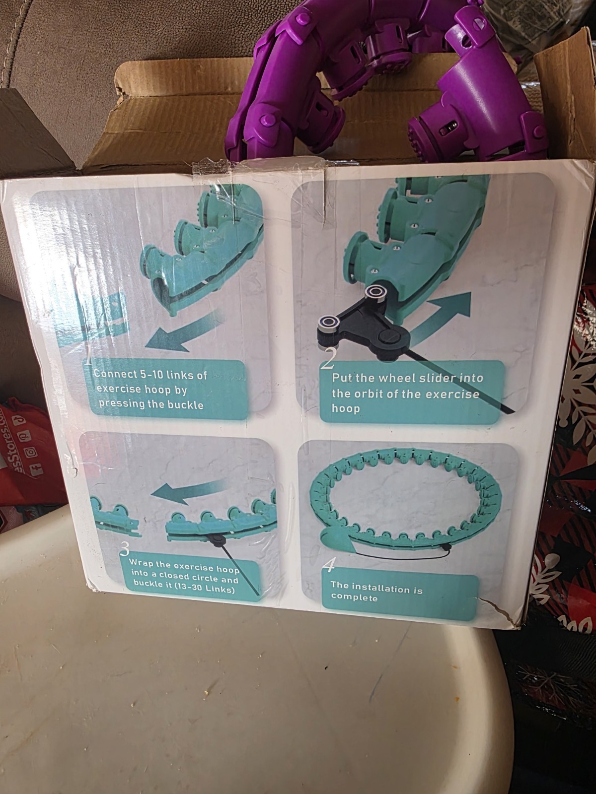 weighted fitness hoop (Open Box)