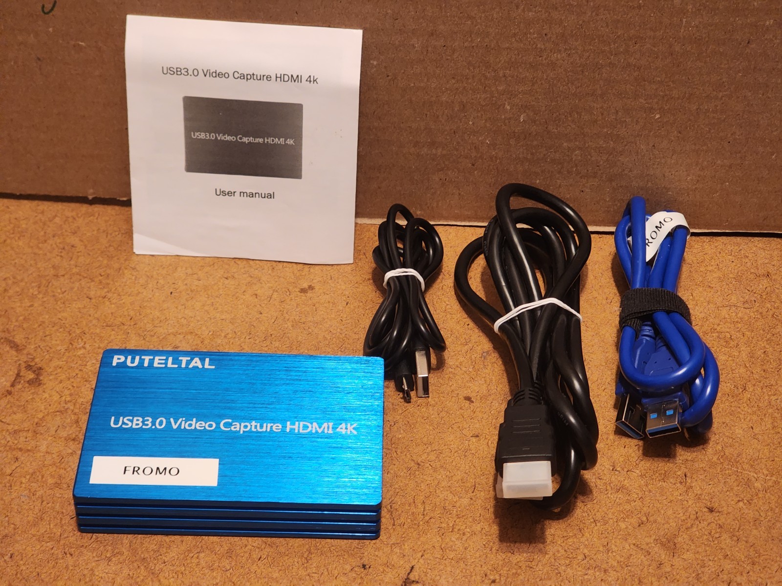 PUTELTAL HDMI INTERFACE TO USB 3.0 VIDEO CAPTURE HDMI 4K BLUE - WINDOWS / LINUX