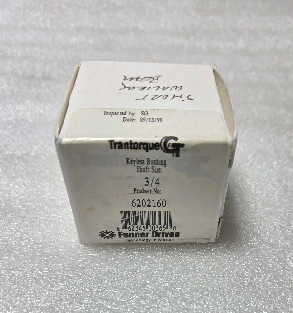 Fenner Drives 6202160 Keyless Bushing Trantorque GT Series, Shaft Size: 3/4"