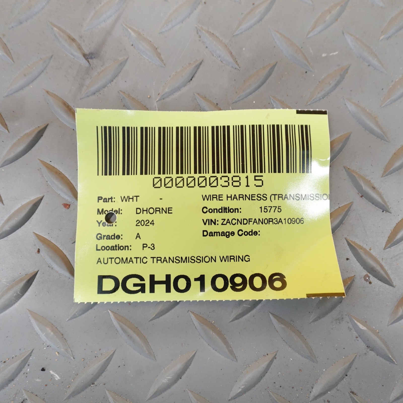 2023-2025 DODGE HORNET AUTOMATIC TRANSMISSION WIRING HARNESS OEM 00505734500