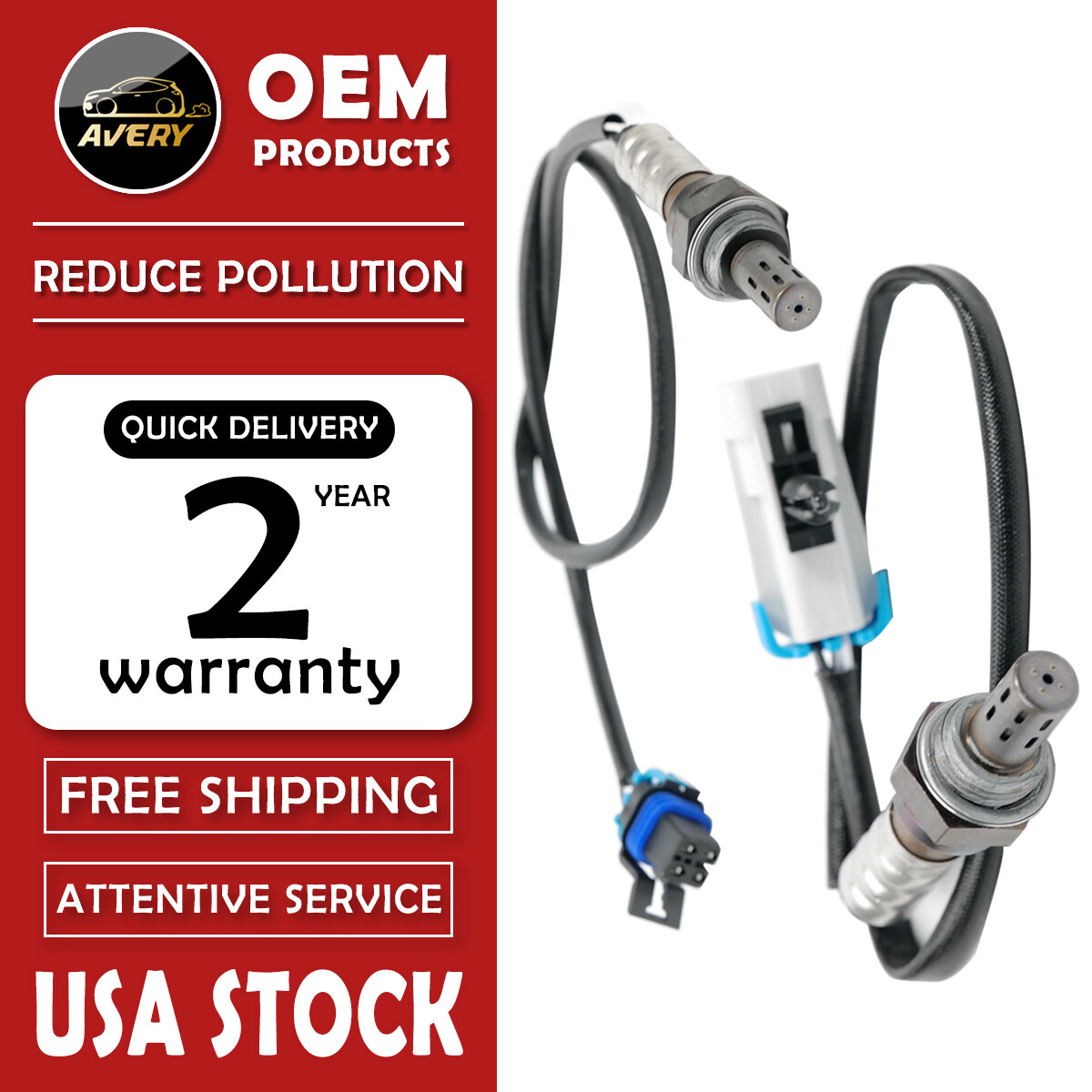 2PCS O2 Upstream+Downstream Oxygen Sensor For Chevy Cobalt HHR Pontiac 07-10