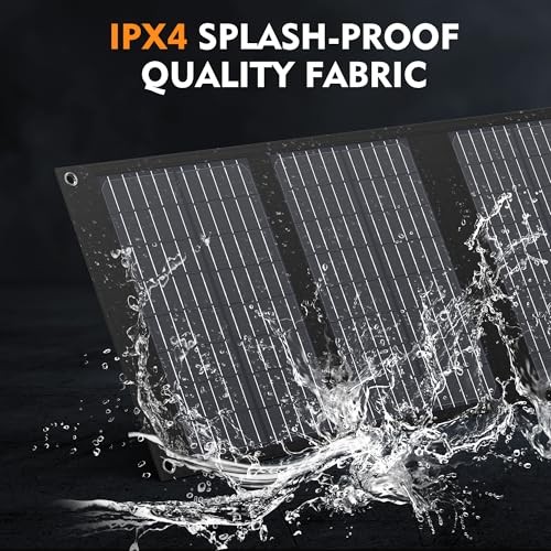 40W Solar Panel 40 Watt Foldable Solar Panel for Portable Power - Black 40W