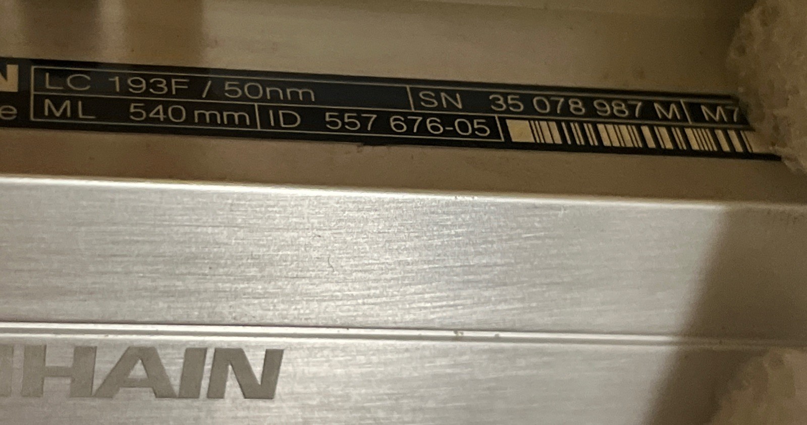 Heidenhain 557 676-05 LC 193F Linear Encoder 540MM Range w/ 582 578-04