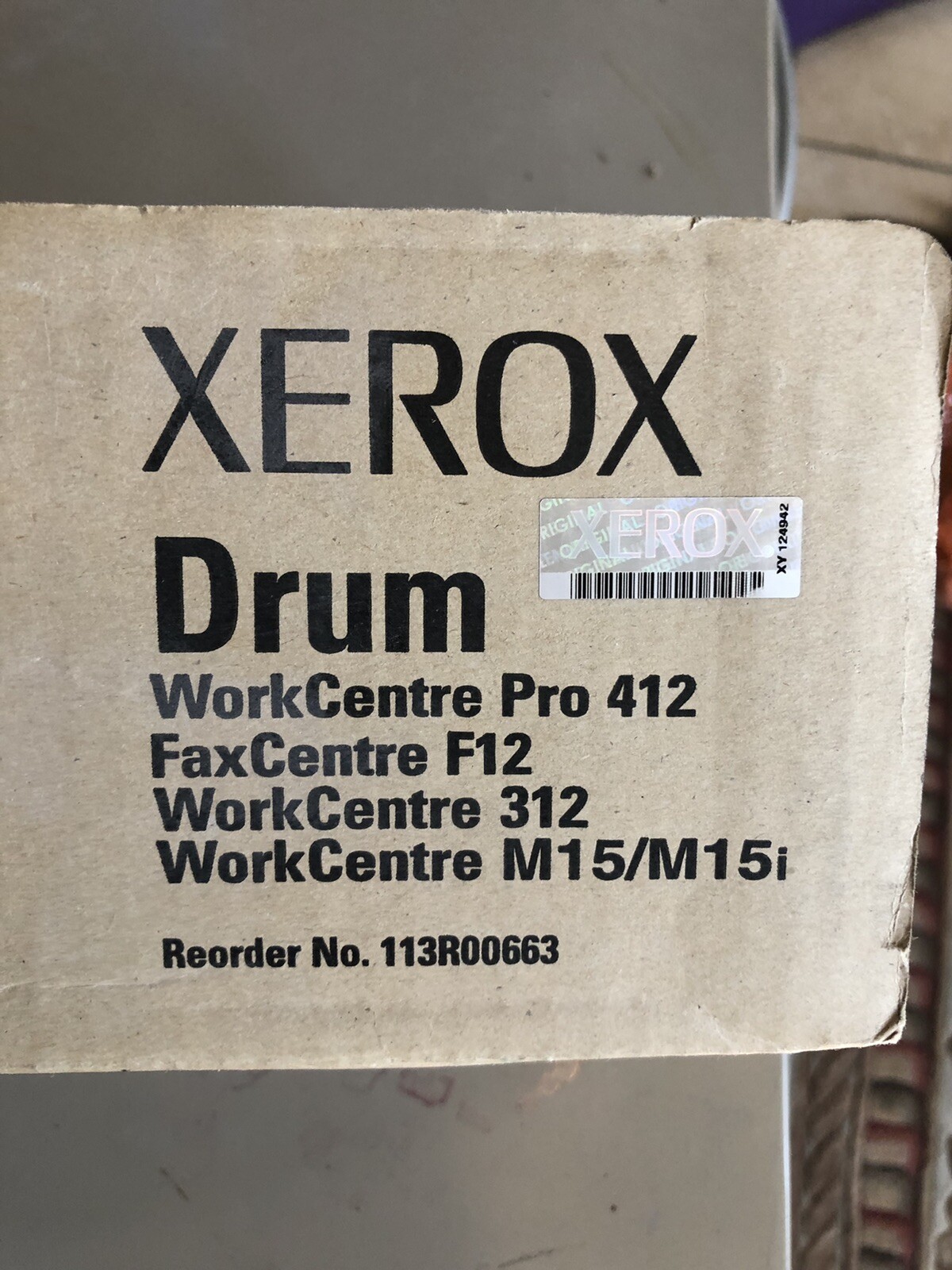 Xerox 113R00663 Drum Cartridge WorkCentre 312 Genuine NIB