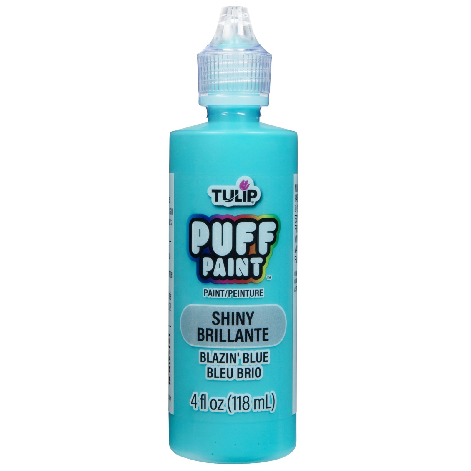 Tulip Dimensional Fabric Paint 4Oz Blazin Blue Non Toxic Easy Squeeze Bottle