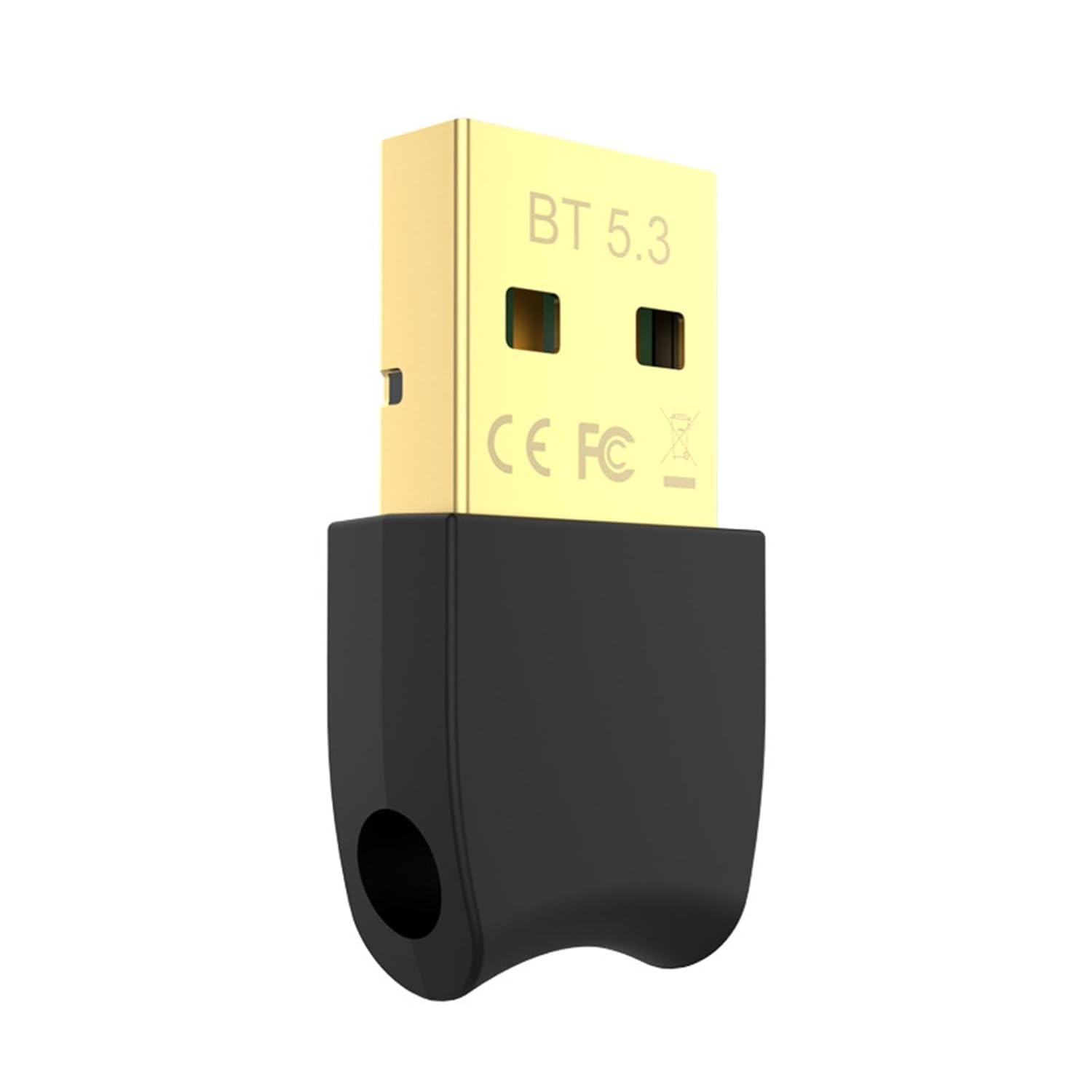 Bluetooth 5.3 USB Adapter for Desktop PC, Plug & Play Mini Dongle Receiver & Tra
