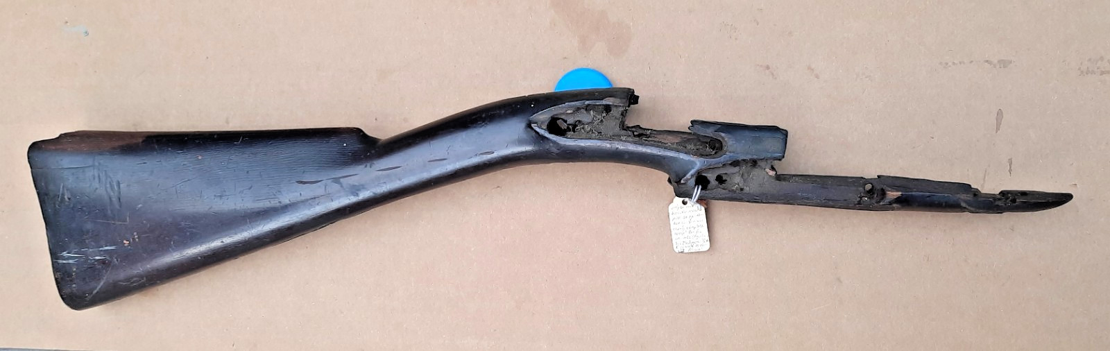 Antique English Westley Richards 4 Barrel Flint Gun Stock