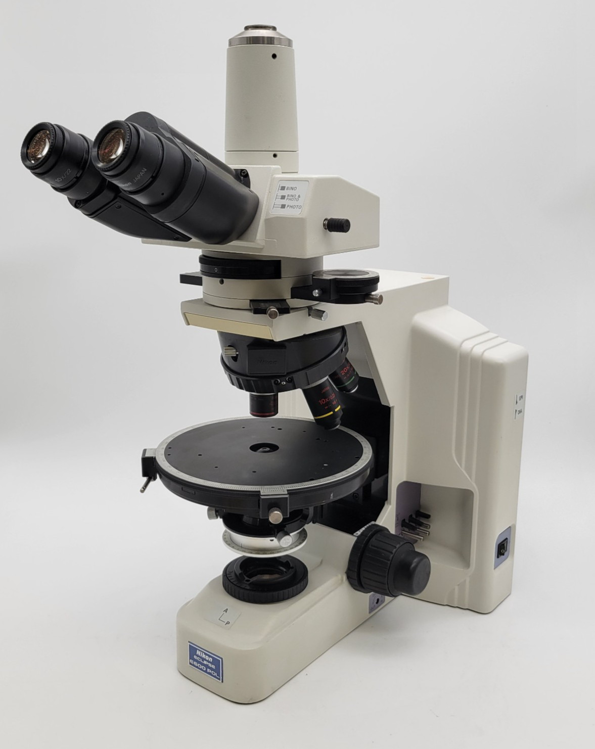 Nikon Microscope Eclipse E600 Pol with Trinocular Head Polarizing