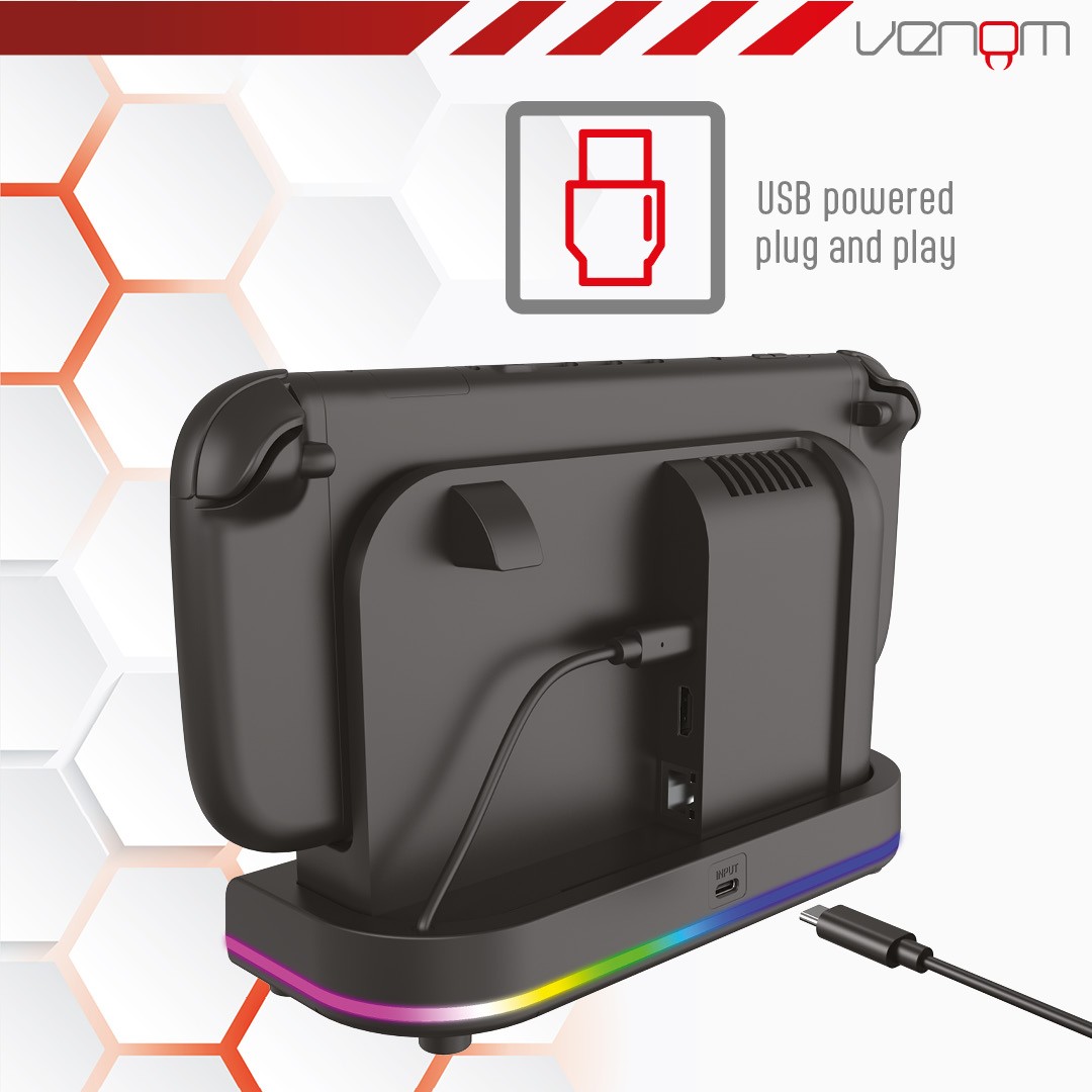 Venom Nintendo Switch 2 Cooling Stand with LED Colour Changing Light Display