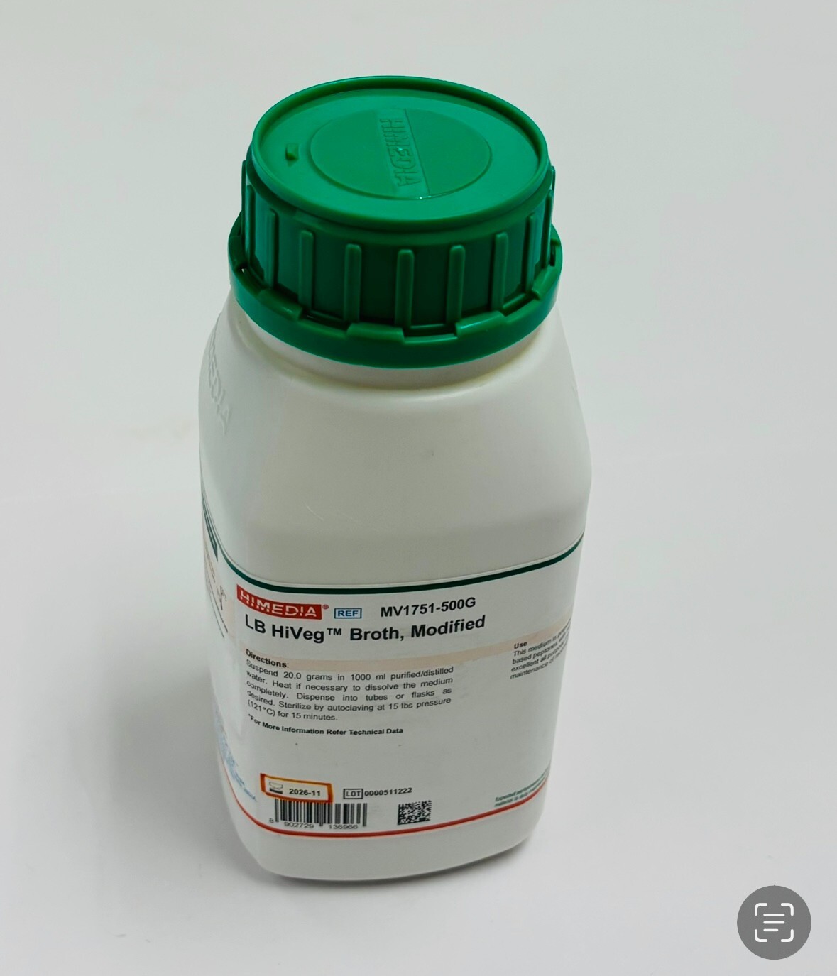 HiMedia RV1751-500G LB HiVeg Broth, Modified, 400 g, Exp 2026-11